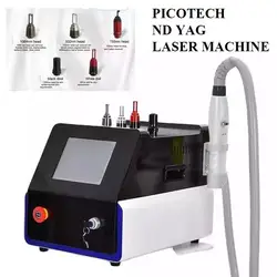 2024 profesjonalny laser pikosekundowy Pico Laser do usuwania 1064 532 1320 755Nm kolimator maszyna do usuwania tatuaży