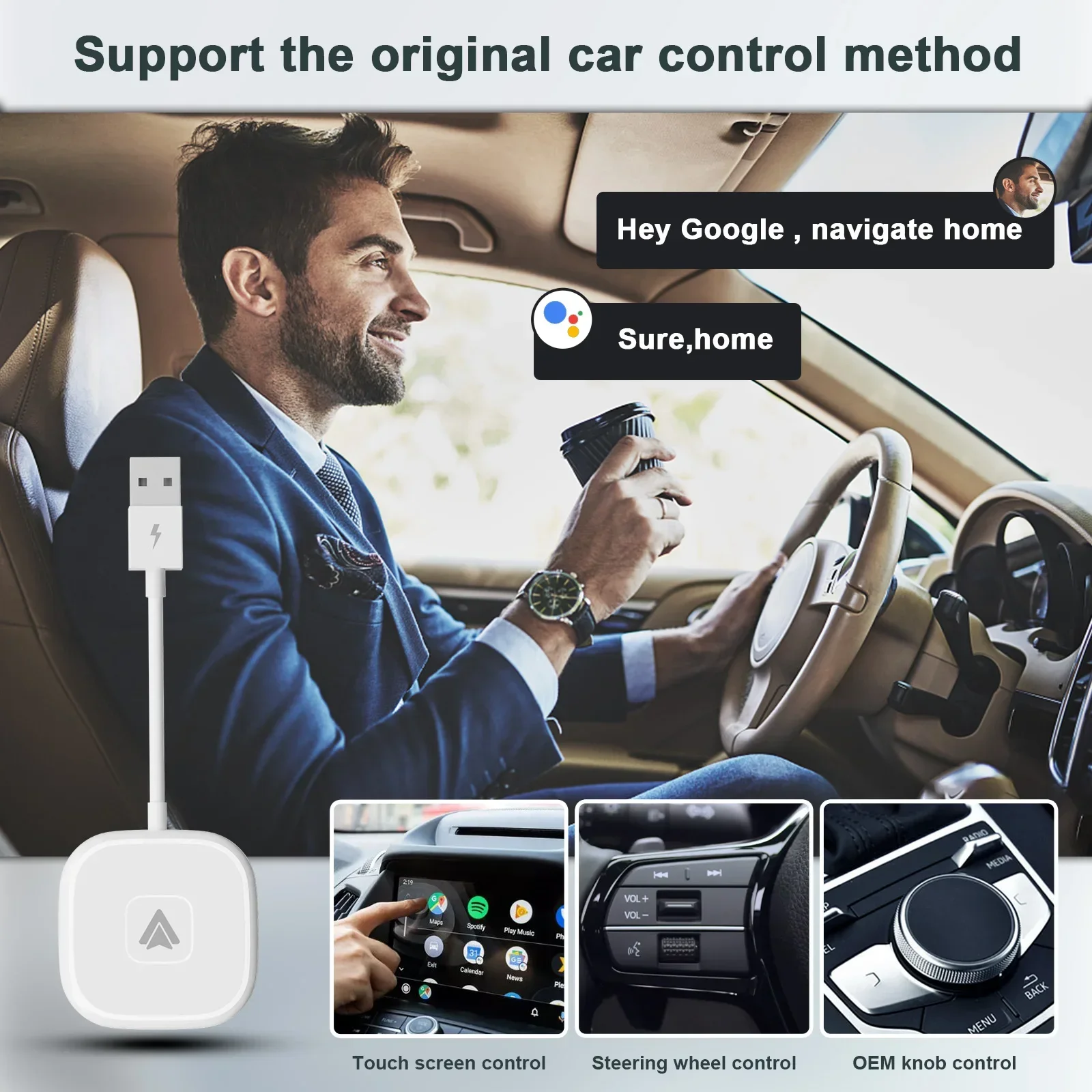 New Car Wireless Adapter For Android Plug Play WiFi Adapter Online Update