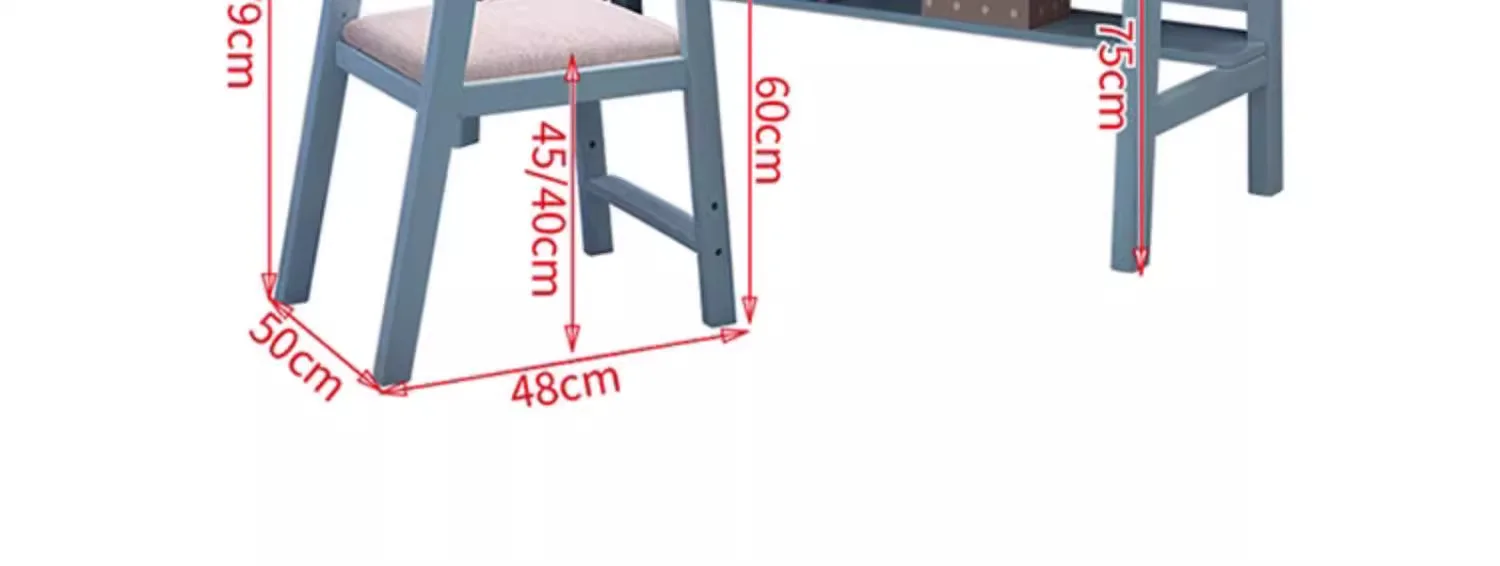 Estantería de escritorio de madera maciza integrada para estudiantes de primaria y secundaria, mesa de escritura para el hogar, dormitorio, stu para niños
