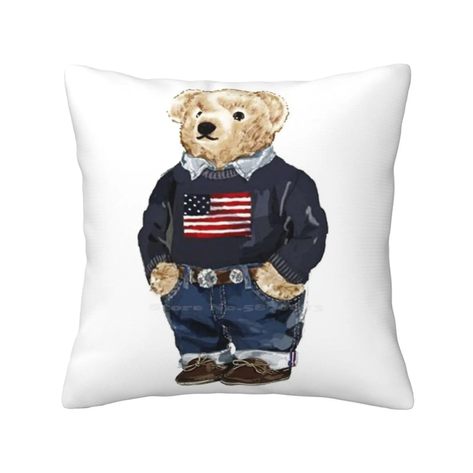 Jacket Soft Comfortable Pillowcase Baron Bear Cool Bear Skateboard Bear Basketball Usa Baseball Teddy Teddy Bear Rich Bear