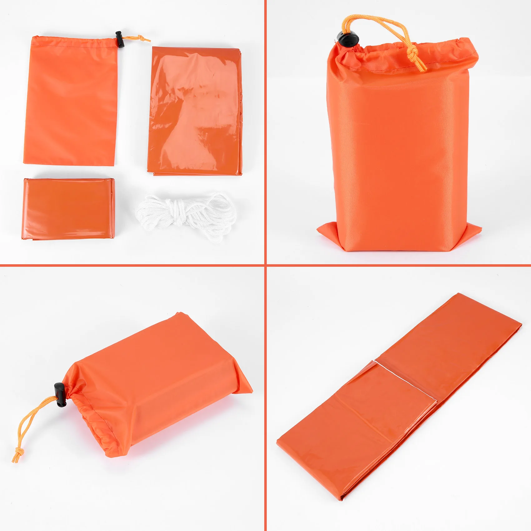 

【black huodong】2 Person Survival Emergency Tent with Emergency Sleeping Bag- Waterproof Rescue Survival Tent ,Emergency Shelter