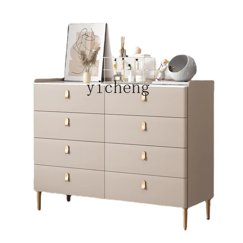 

Zk Light Luxury Bedroom Tailstock Drawer Storage Cabinet Simple Living Room Wall Solid Wood Storage Chest of Drawers