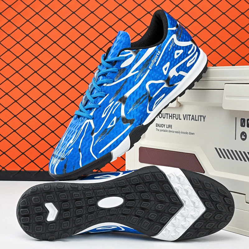 New Men Soccer Shoes Breathable Cleats Football Boots Training Boys Long Spikes Adult Outdoor Sport Non Slip Match Comfortable