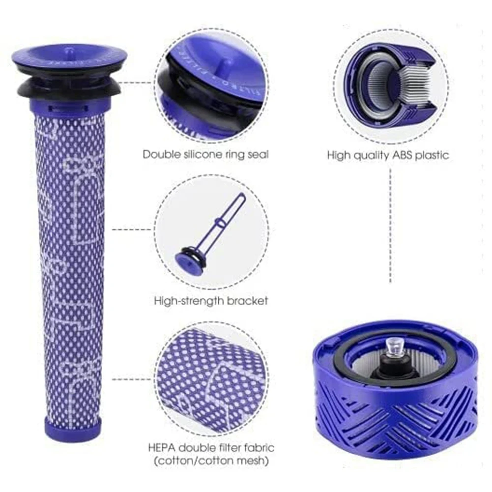 Replaces Filter for Dyson V6,Accessories Washable Pre-Filter and Washable HEPA Post-Filter,Replace Parts DY-966912-03