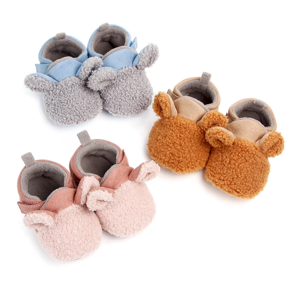 

Cute Baby Cotton Shoes In Autumn and Winter Warm and Non Slip Bags For Babies and Toddlers Home Shoes and Walking Shoes