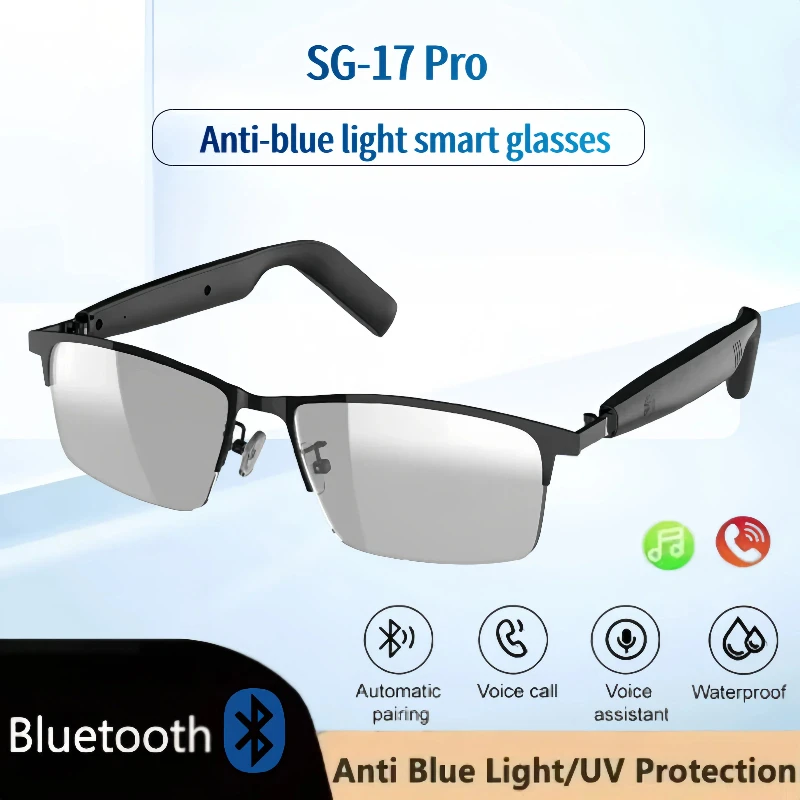 

SG-17 Pro Беспроводные умные очки Стереофильтр синего света Гладкий дизайн Мужские и женские очки подходят для повседневного ношения