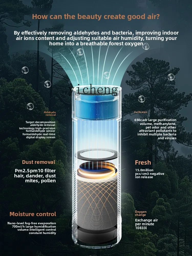 ZK Midea air purifier fog-free household formaldehyde removal digital killing bacteria smoking cat hair odor dust