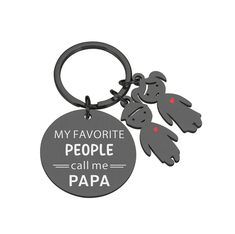 Papa Keychain | Kid Gift for Grandpa Papa Father Pop | Fathers Day Gifts | Retirement Gift | Anni Gift for Husband