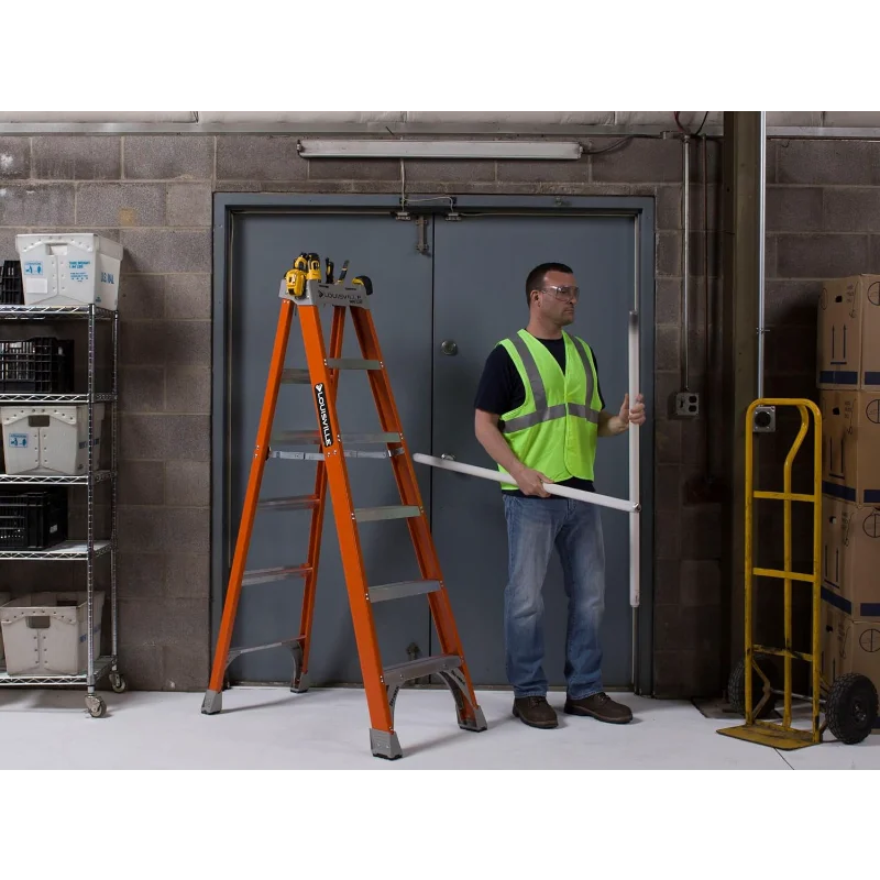 Louisville Ladder 6-Foot Fiberglass Step Ladder, 300-Pound Load Capacity, Type IA, FS1506