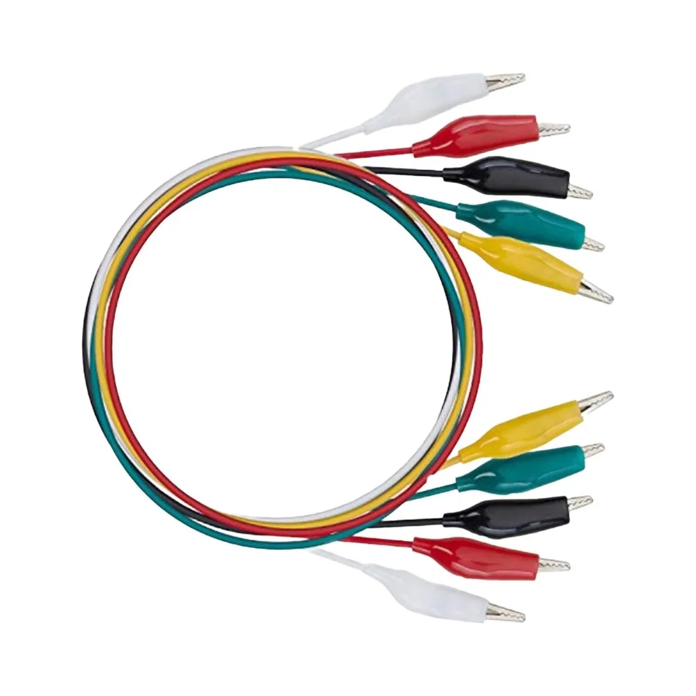 10 pcs Small Clip Test Leads Set with 22 AWG Copper Core and Nickel Plated Steel Clips for Reliable Connectivity