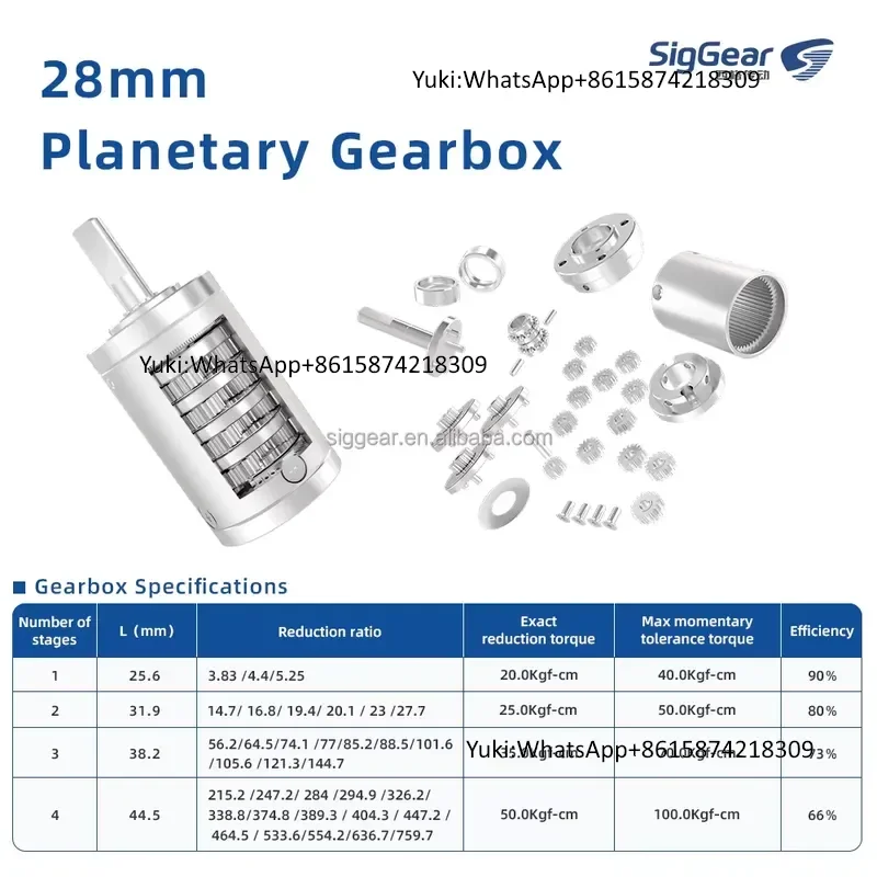 28mm Compact Brushless DC Planetary Gear Motor 12V 24V IE4 Efficiency Mini Drive System UAV Drone Camera Gimbal Robotics Fan