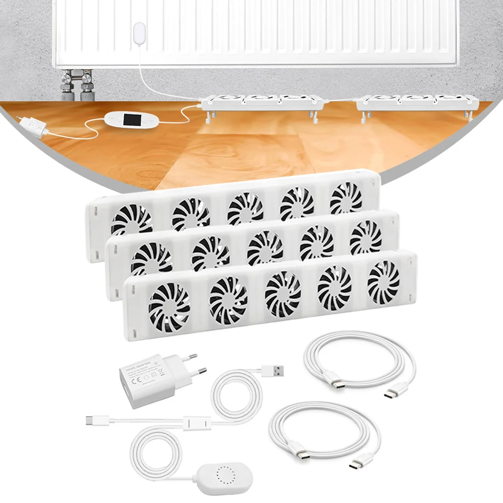 Fan Heater Radiator For Smart Radiator Booster Extension Set Ventilator Fan Home Heating Automatic Thermostat Accessories