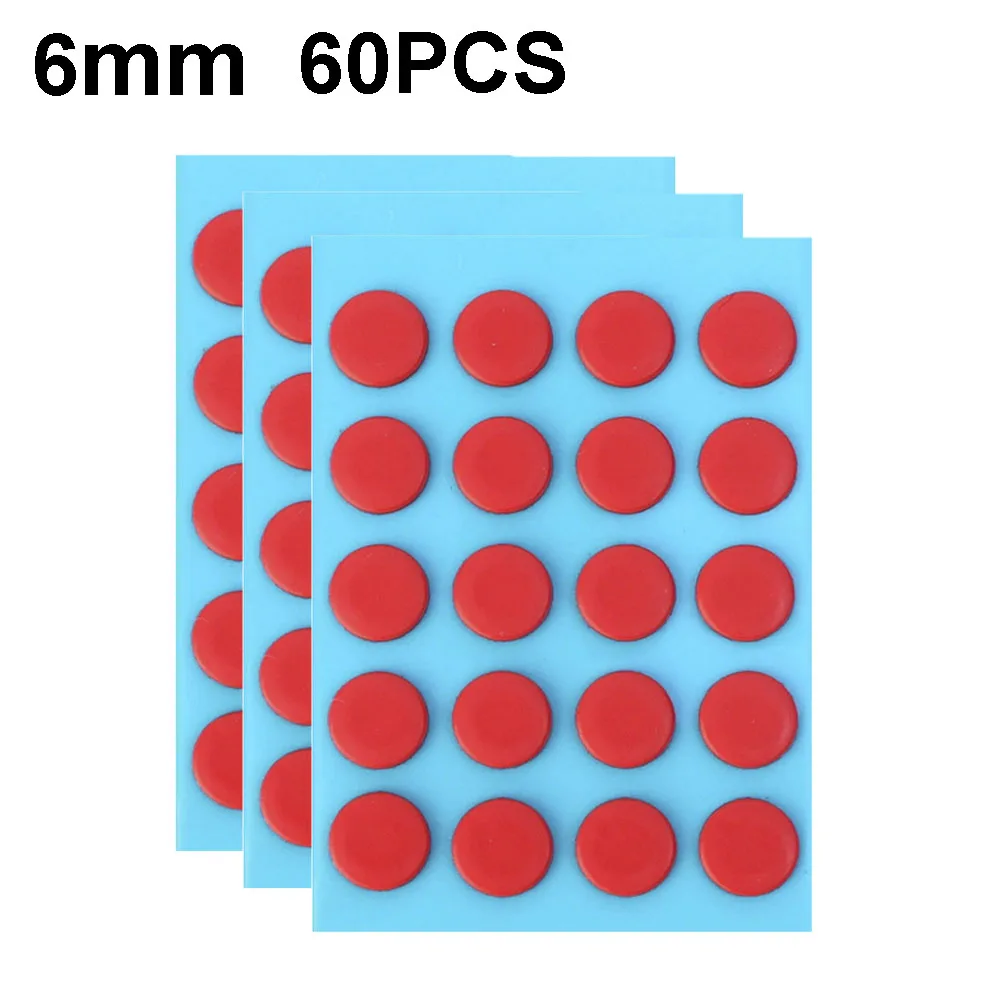 60PCS Red 6mm
