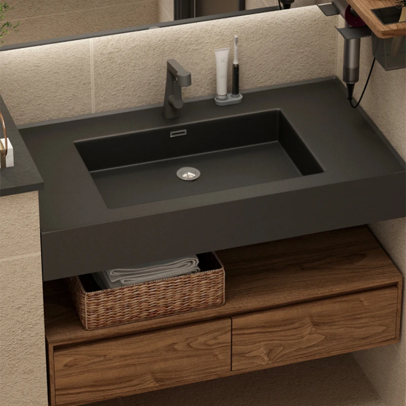 Luxury Bathroom Cabinet Furniture Double Washbasin Floor Vanity Sink Corner Storage Space Saving Wooden Mdf Towel Column