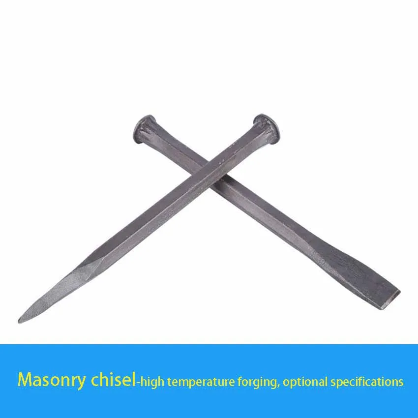 Carbon Steel Masonry Chisel Tool Flat Tip Stone Chisel Customized ODM Specification