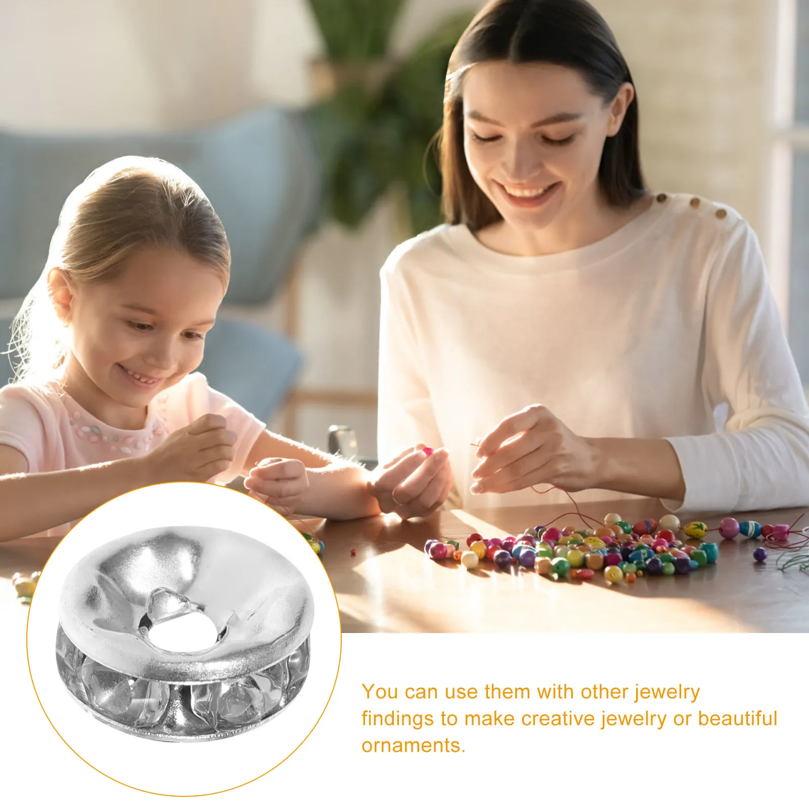 

200Pcs Jewelry Bead Components Random Color Round Glass Pearl Beads Loose Beads for Necklace DIY Craft Beading Kits