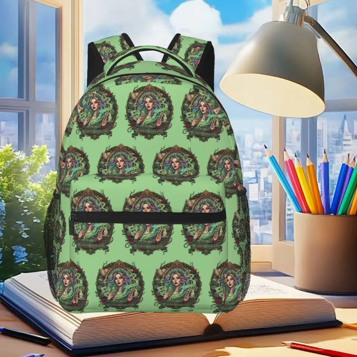 Goblin Queen Backpack Student Boys Girls BookBag Children School Bag Laptop Shoulder Bags for Men Women