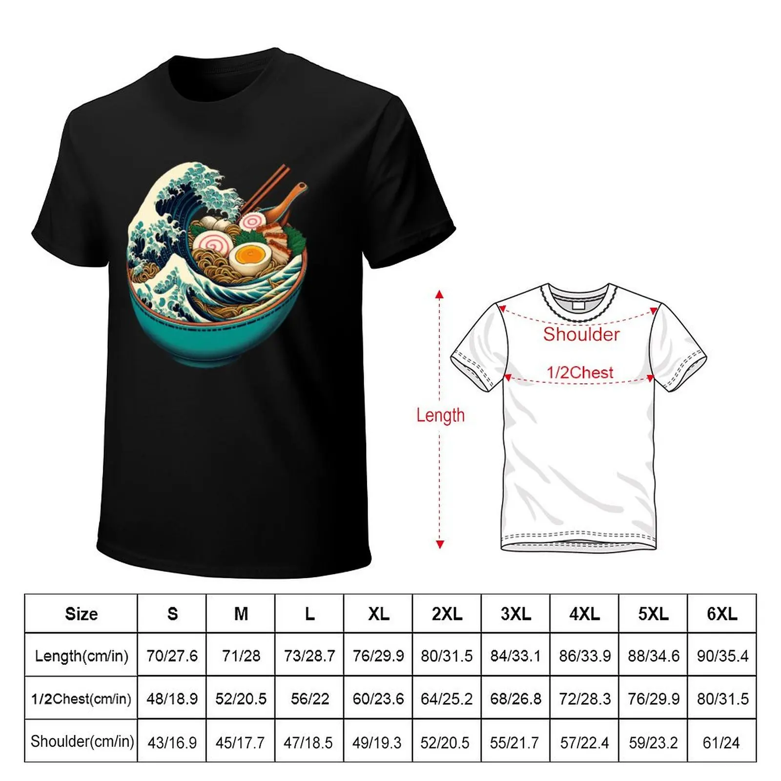 Love Waves of Ramen: Artistic Fusion T-Shirt t shirts for man pack white T-Shirt