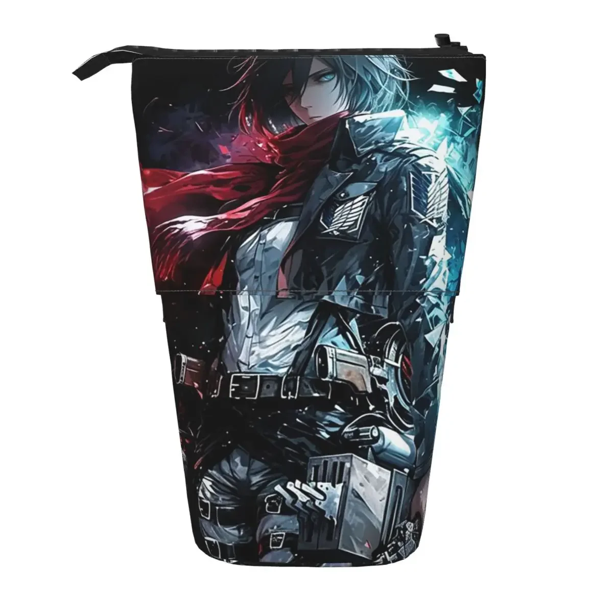 

Anime Attack On Titan Mikasa Ackerman Reversible Pencil Case Pencil Pouch Storage Pencil Bag for Boys Girls Gifts