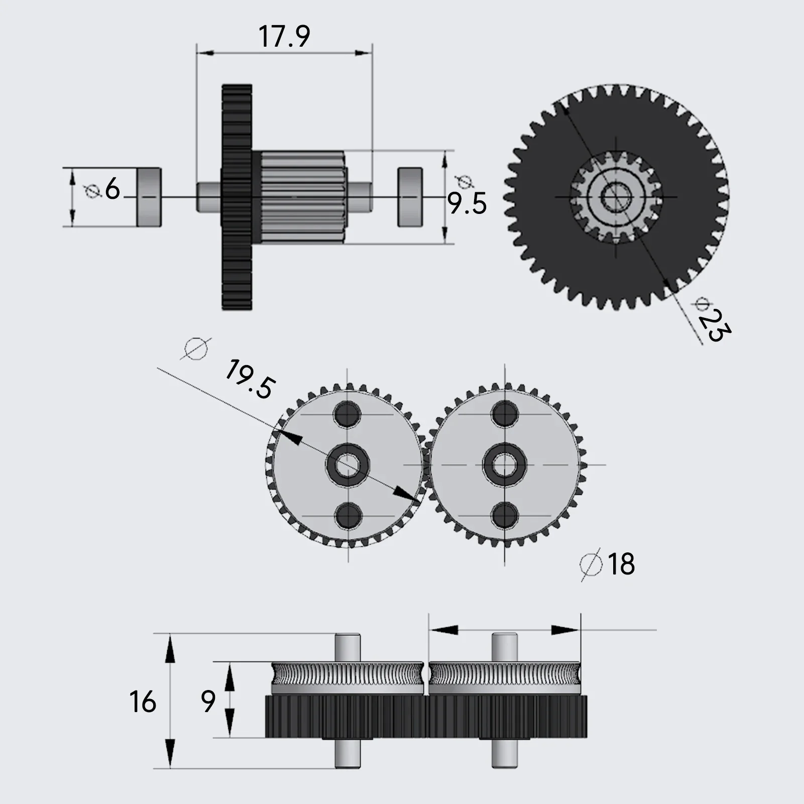 All Metal Extruder HGX-LITE-extruder Hardened Steel Reduction Gear Extruder Compatible With Ender3/Ender5/CR10 Voron 3D Printer