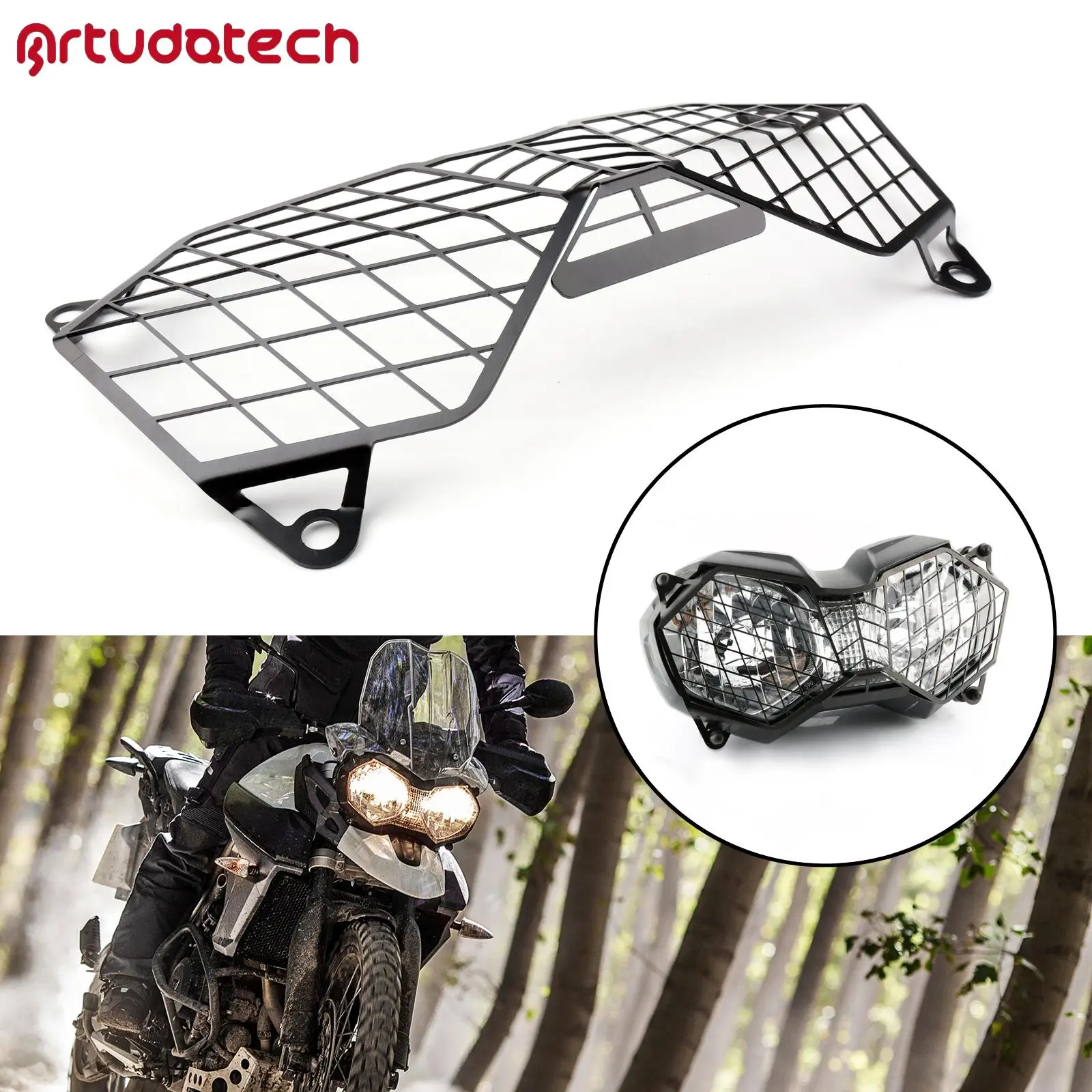 

Artudatech Motorcycle Headlight Guard Protector Grill Cover for TIGER EXPLORER 1200 2012 2013 2014 2015 2016 2017