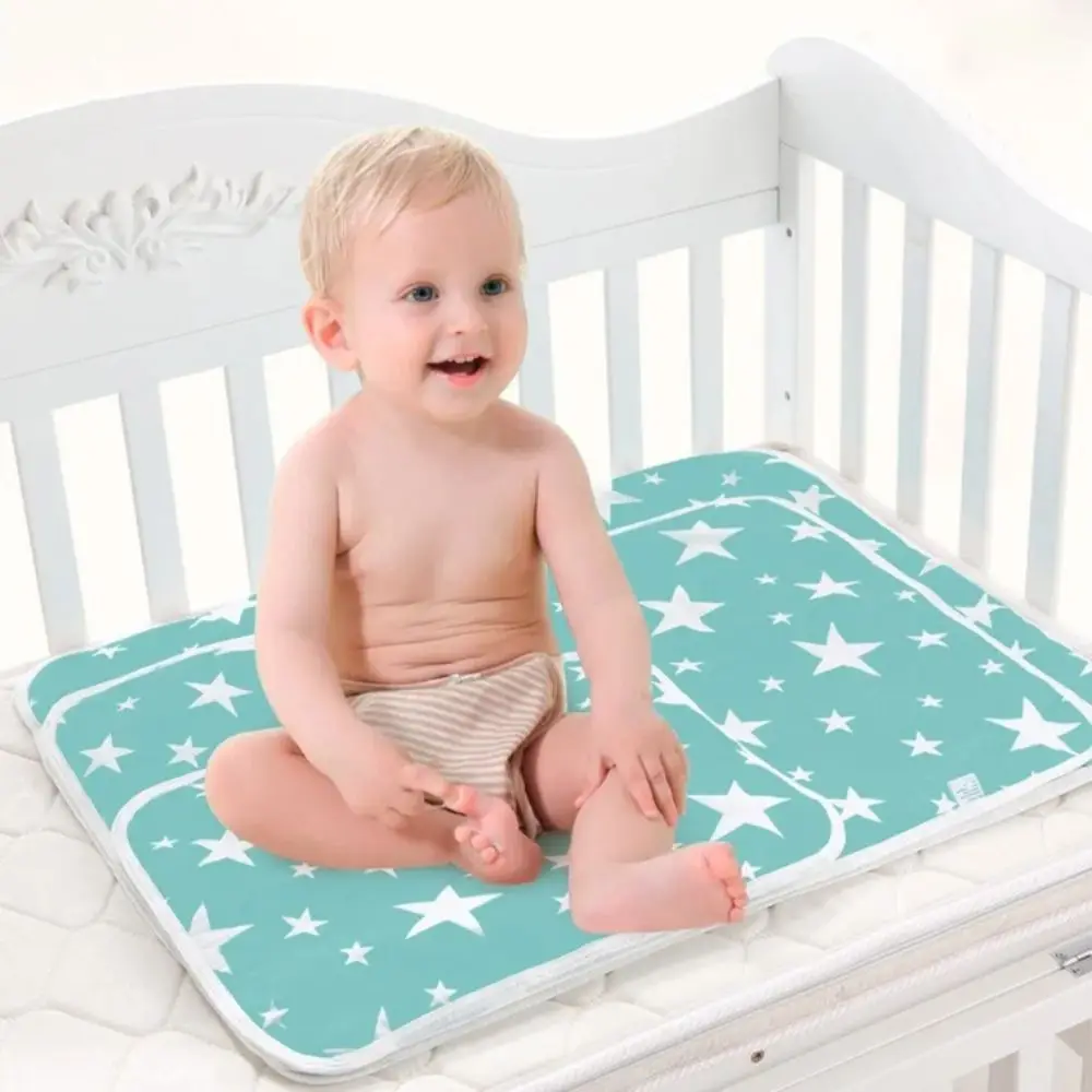 

Складной дизайн, коврик для пеленания детских подгузников, супервпитывающий водонепроницаемый чехол, портативный пеленальный коврик, хлопковый материал, многоразовый коврик