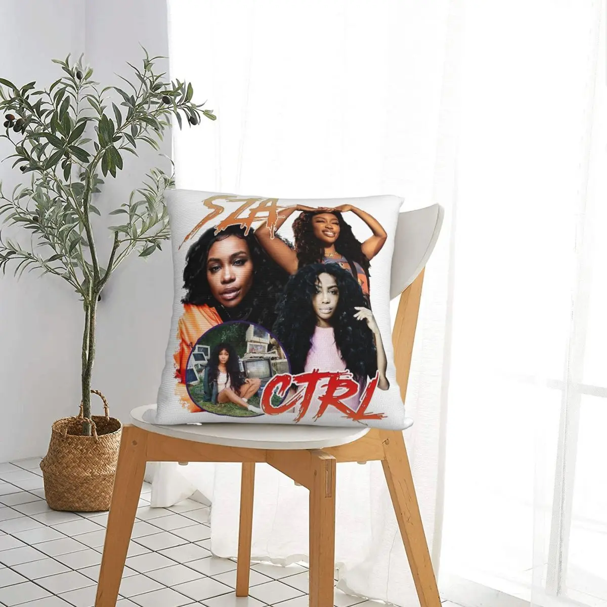 Streetwear SZA CTRL Hip Hop Harajuku Square Pillow Case SZA Cushion Covers Awesome Zippered Decor Pillowcover for Seat 45x45cm