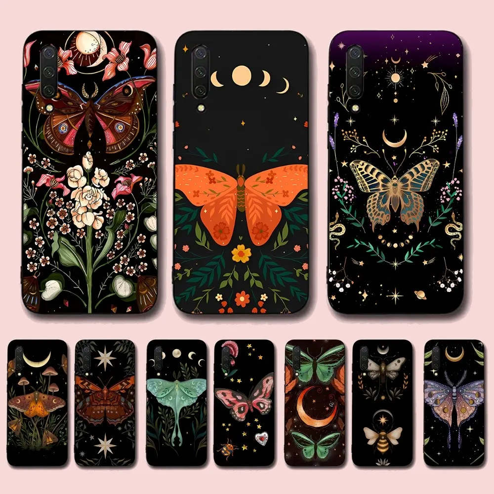 Forest Magical Moth Thistle Phone Case For Xiaomi Mi 5X 8 9 10 11 12 Lite Pro 10T PocoX3pro PocoM3 Note 10 Pro Lite