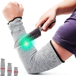 Safety Arm Sleeve Work Arm Wrist Protective Gloves Anti Cut Guard Bracers Arm Protection Level 5 HPPE Cut Resistant Work Gloves