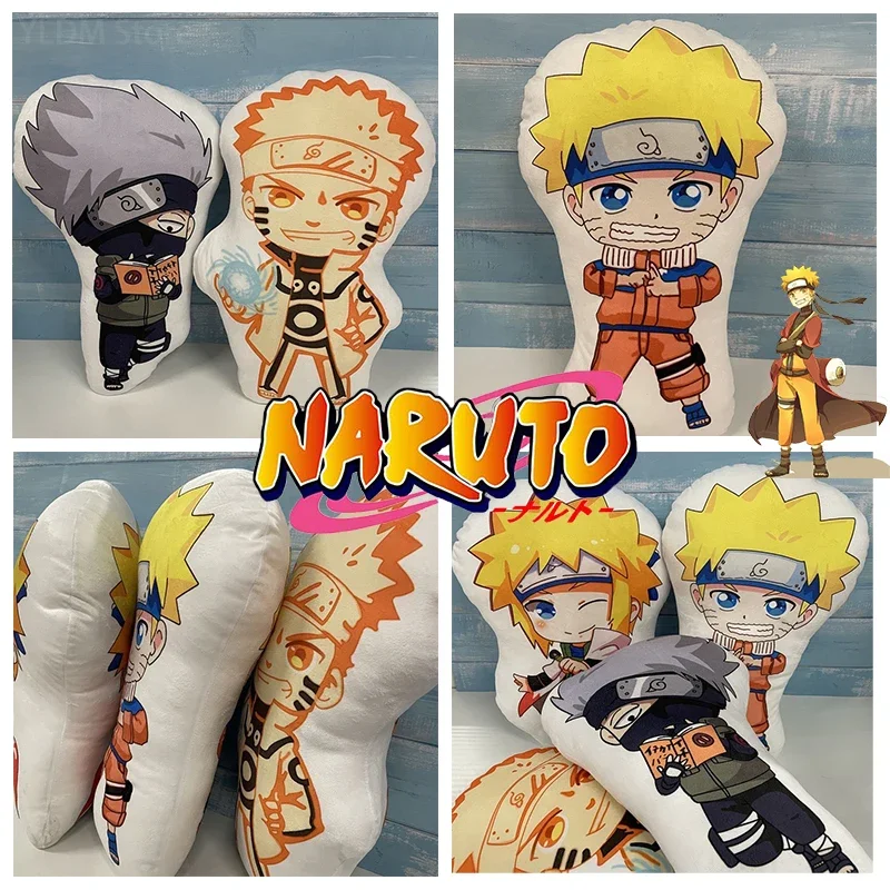

45cm Naruto Sasuke Cushion Pillow Cartoon Anime Soft Stuffed Doll Nap Cushion Home Decoration Sleeping Hug Toy Kid Birthday Gift