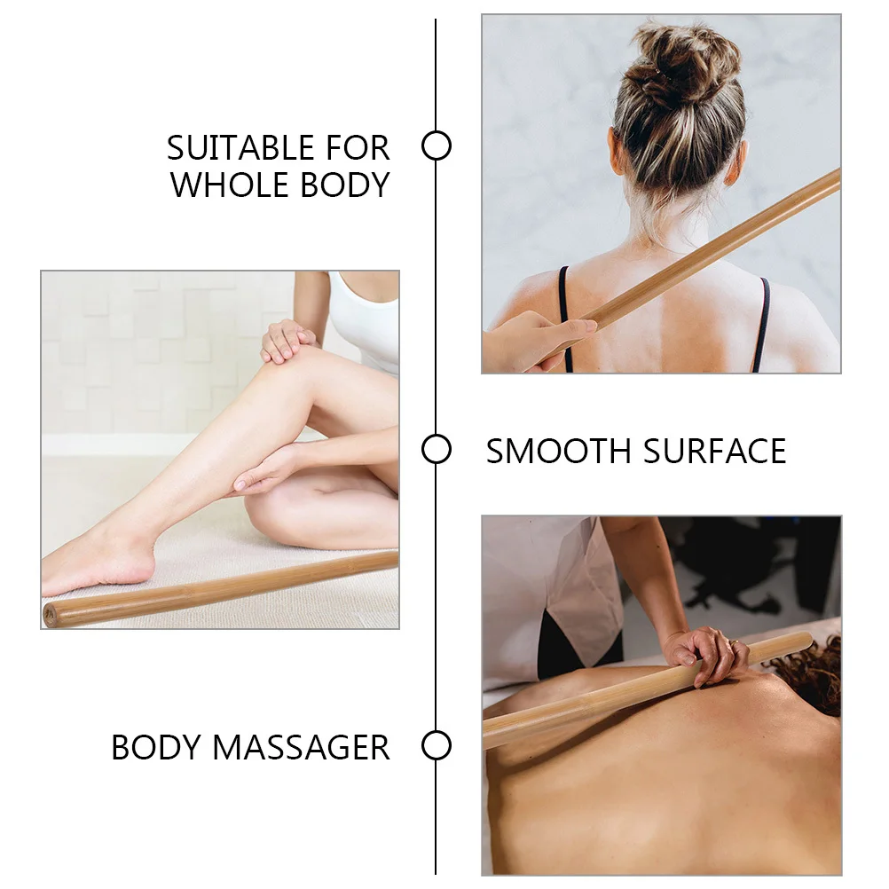 

Бамбуковая массажная палочка, практичный массажер для тела, для снятия мышечной усталости, увеличивающий кровотоку и лимфатический