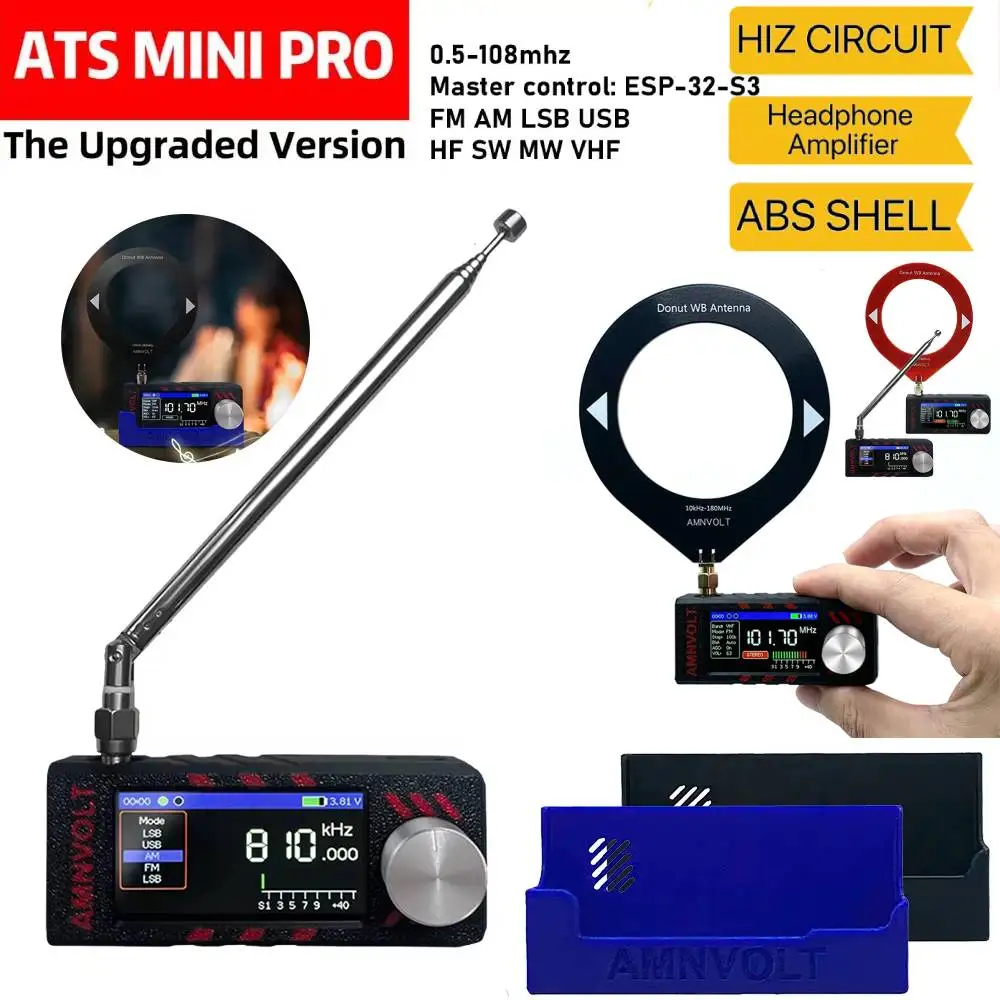 NEW SI4732 Mini Pocket Radio ATS MINI PRO AM FM Radio Master Control ESP-32-S3 MW SW SSB LSB USB Full Band DSP Radio Receiver