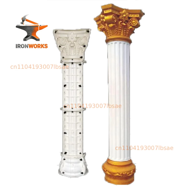 20cm/7.87in Round Column Wedding Ceremony Party Decoration Reusable Mould Pedestal Flower Seat Gypsum Concrete Mold