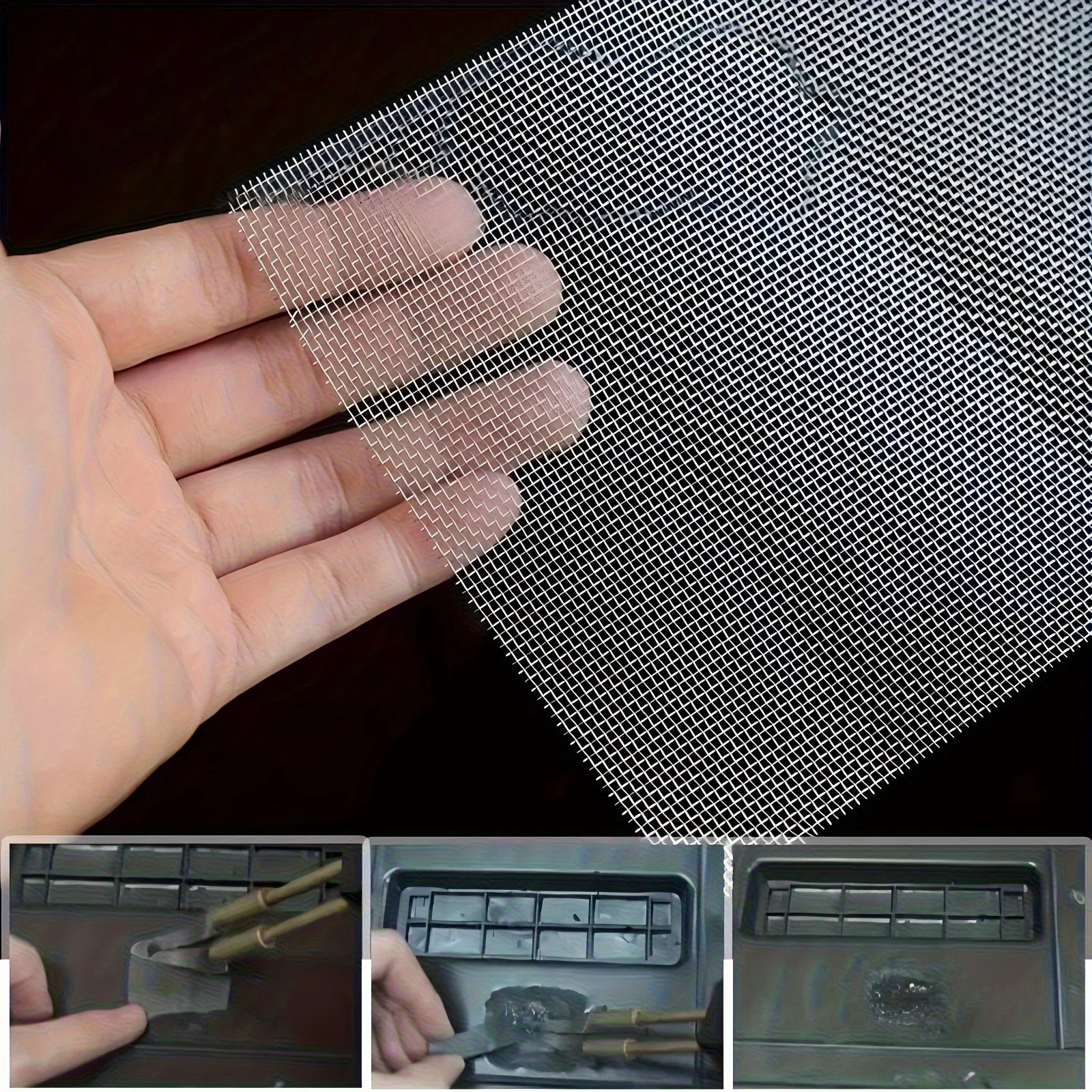 5pcs 304 Stainless Steel Mesh For Car Anti-Rodent Insect Square A4 20-Mesh Grid Filter Mesh Car Repair Tool Accessories 15X21CM