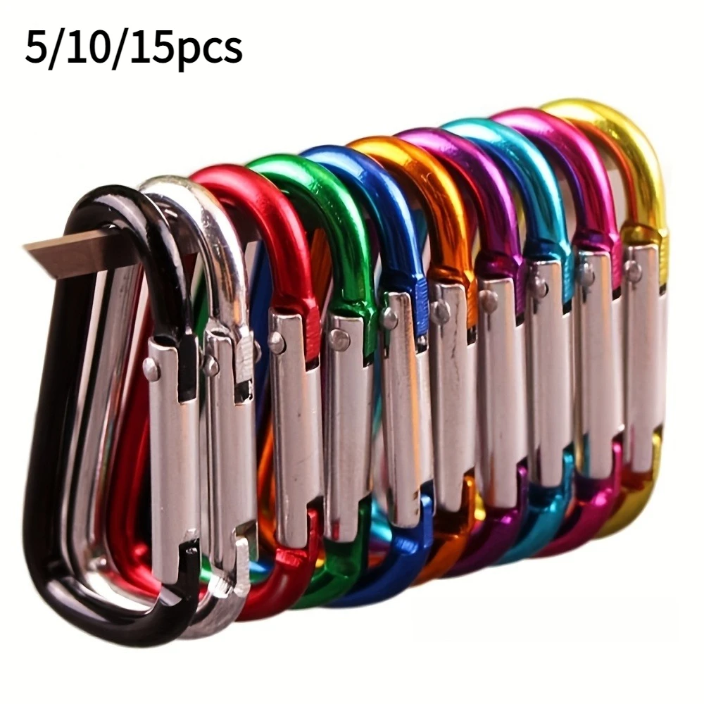 5/10/15pcs Keychain, in random colors, is very suitable as a decoration for a backpack - perfect for camping and hiking!