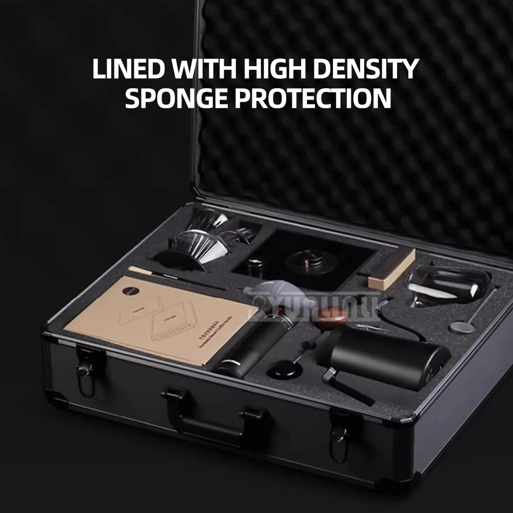 ماكينة صنع القهوة المحمولة مجموعة واحدة للتخييم Moedor De Café Em Gr dni يقطر كوب مطحنة الفول إبريق قهوة