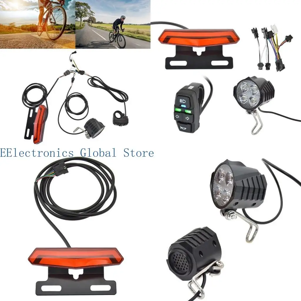 

462B Кнопка переключения руля электрического велосипеда Кнопка переключения фар стоп-сигнала для электронного велосипеда 24-48 В