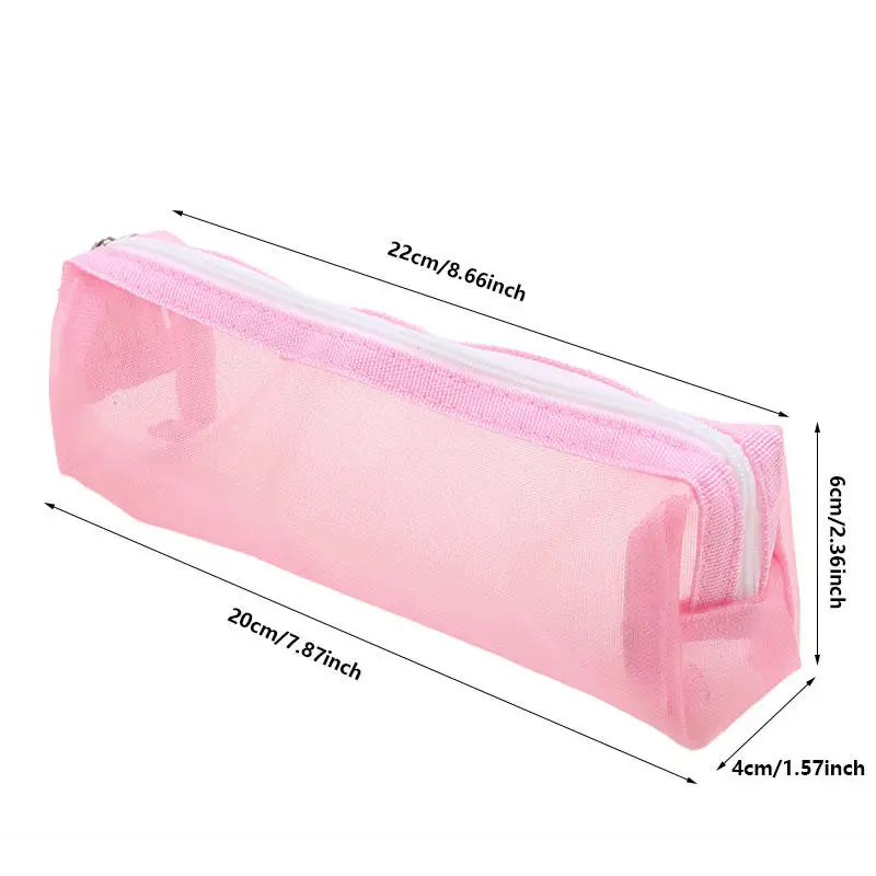 Cosmetic Pouch Storage Bag Large Capacity Pencil Bag Lipstick Makeup Brush Bag Transparent Pencil Holder Children Stationery Bag