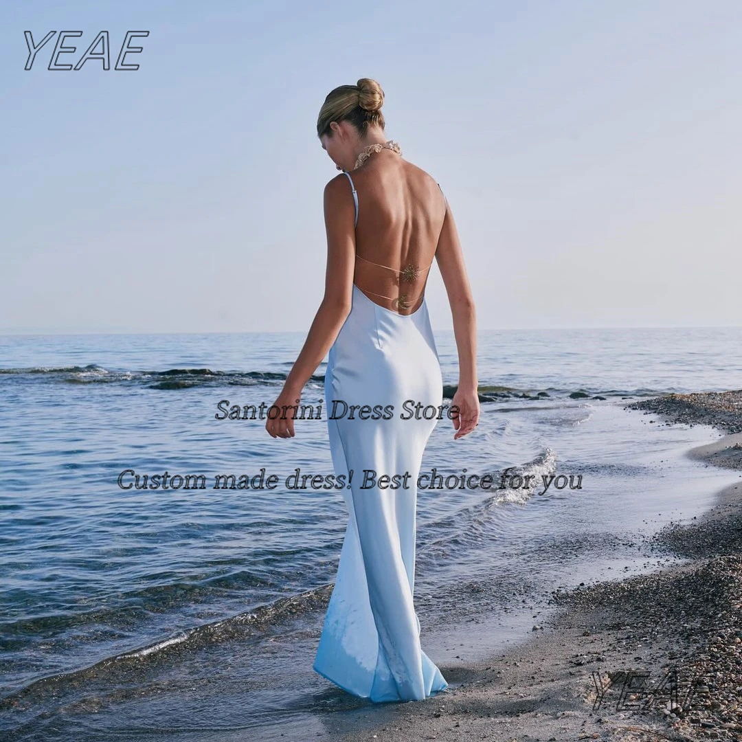 산토리니 해변 파티 여자들은 맞춤형 프롬 드레스, 오픈 백 로브, 칵테일 드레스, 섹시한 특별한 이브닝 가운을 입습니다.
