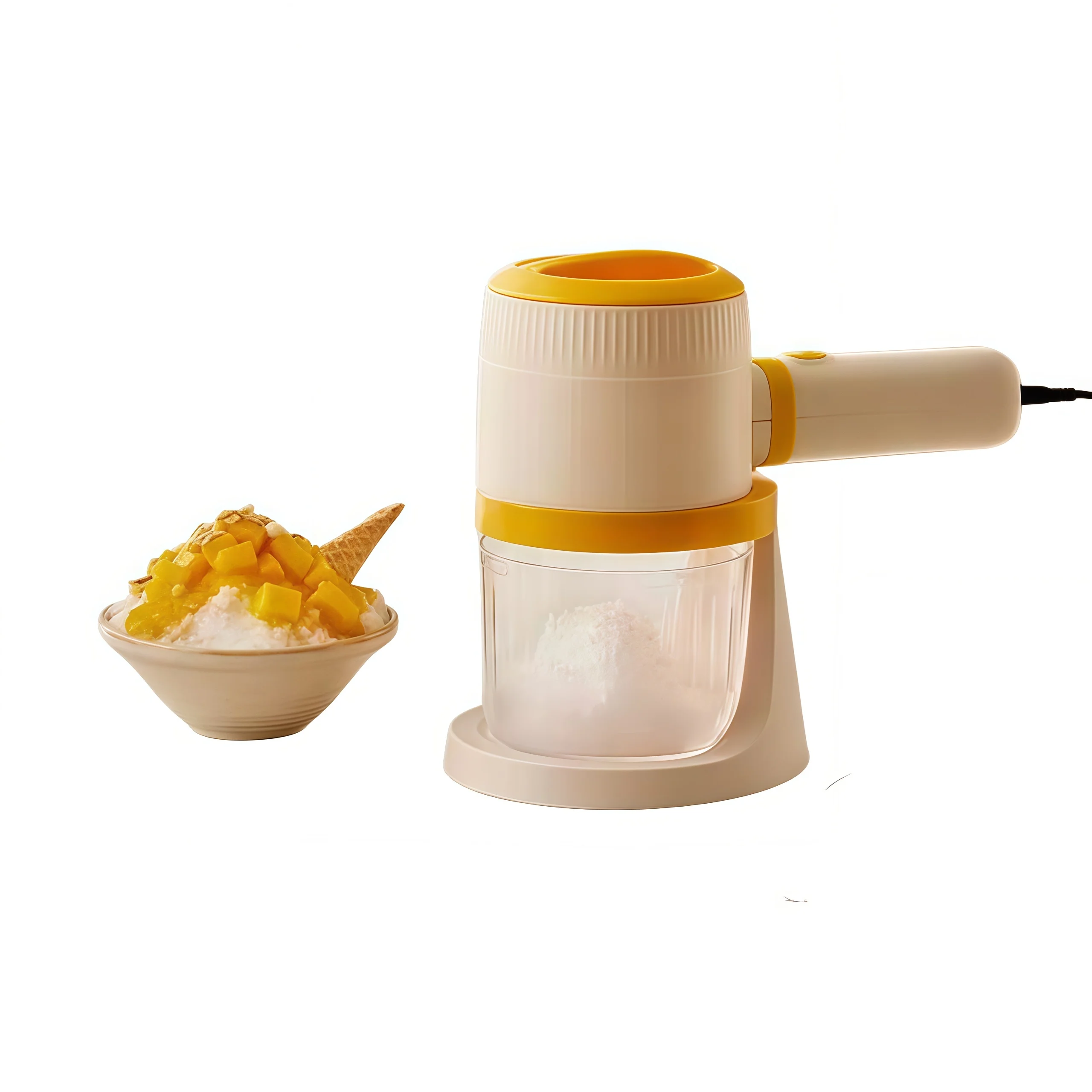 

Hot Selling Mini Plastic Ice Crusher Handheld Ice Shaver with Food-Grade Material and Innovative Design for Home Kitchen Use