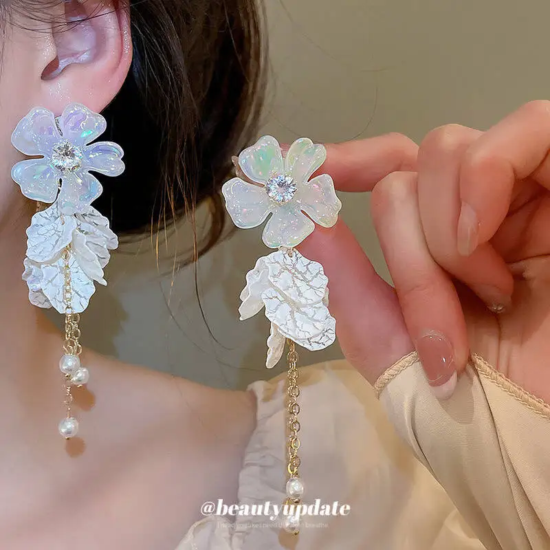 Elegant Really Stunning Super Ethereal French Resort Style Tassel Earrings A Unique Fashionable Gentle