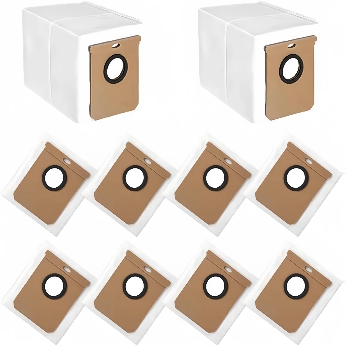 أكياس غبار كبيرة سعة 2.5 لتر مناسبة للمكنسة الكهربائية الروبوتية Eufy L50 SES L60 SES مع محطة فارغة ذاتية، أكياس لهاير H9+، منظف منزلي كونجا