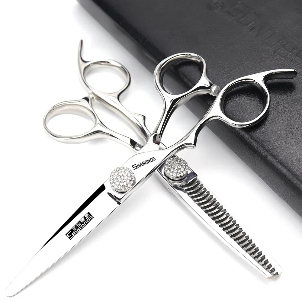 SHARONDS Hairdressing Professional Scissors 6 Inch Hairdresser Dedicated Clipper Japanese 440C Steel Barber Hair Cutting Tools