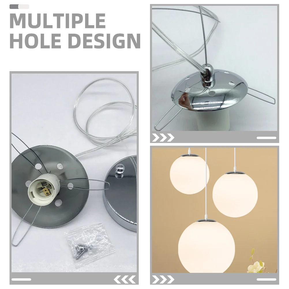 

10Pcs Glass Chandelier Parts Ceiling Lamp Disc Metal Light Base for Hanging Lamp Fixture Replacement Easy Install Heat