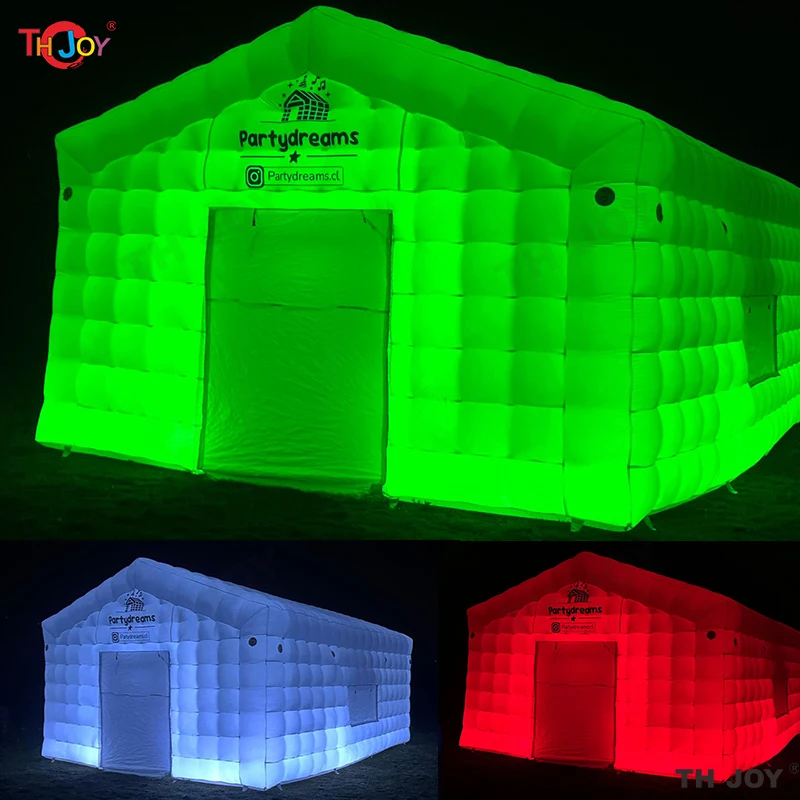 Pop up preto discoteca iluminação clube noturno inflável portátil móvel bar letreiro cubo festa de casamento tenda ao ar livre boate