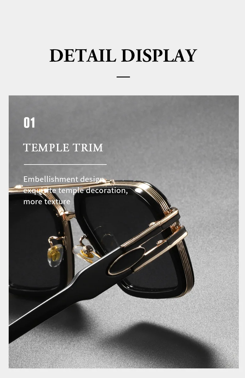 2025, neue Unisex-Sonnenbrille, vielseitiger Modetrend, Doppelstrahl-Design, Sonnenbrille, Mann und Frau, Brillen, Steam Punk, UV400-Sonnenbrille – Detail 4