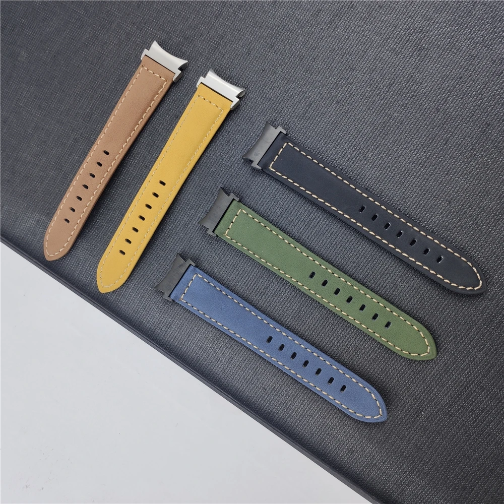 

Leather Watchband for Samsung Galaxy Watch 6 40/44mm Watch5 Pro 45mm Watch6 Classic 43/47mm Strap Bracelet Watches Accessories