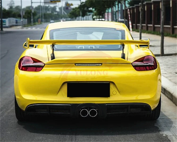 GT style Carbon Fiber Rear Spoiler Wing For Porsche 981 Cayman boxster Carbon Fiber Spoiler