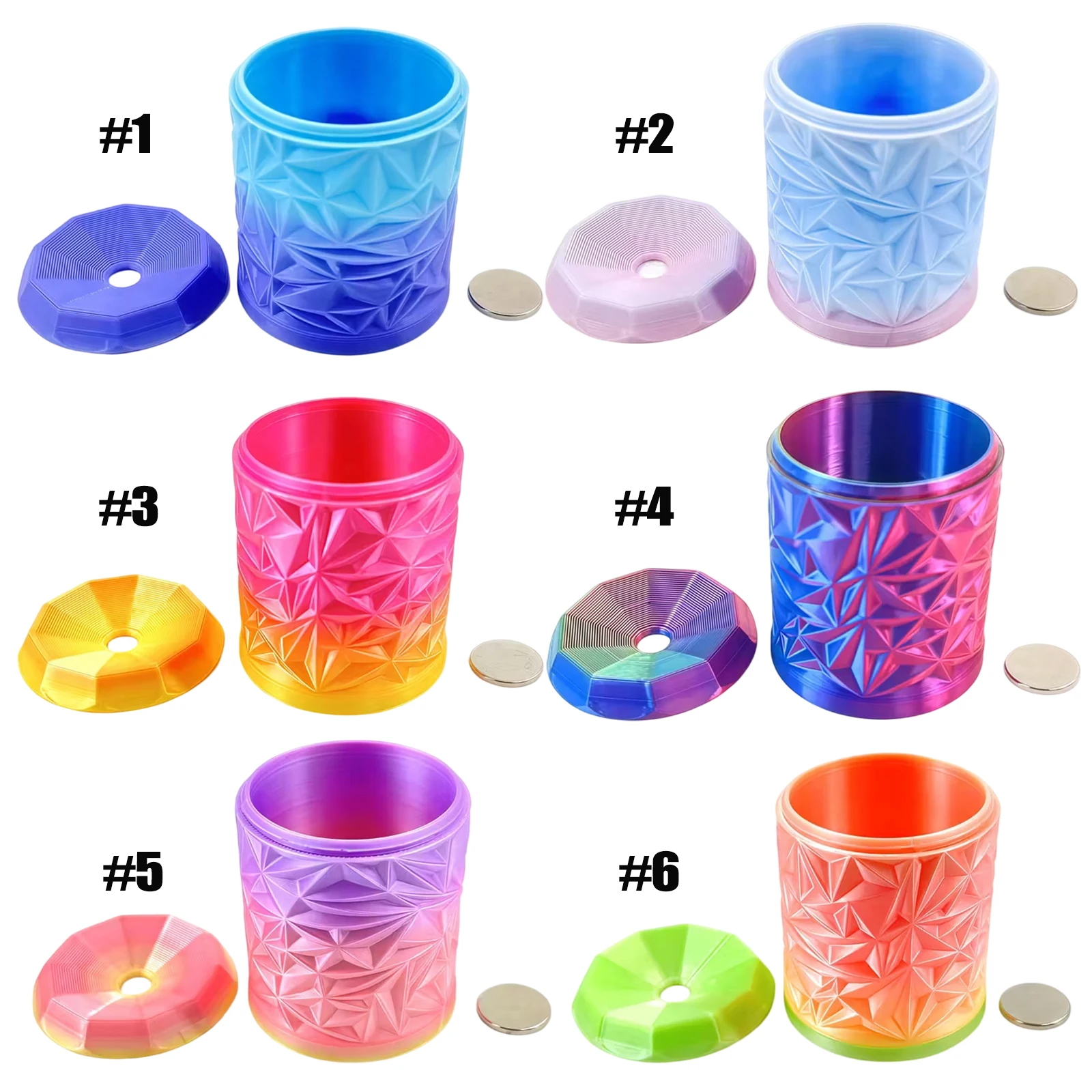 Magnetic Diamond Art Tool Desktop Trash Can with Leakproof Lid Multifunctional for Storing Broken Diamonds DIY Tools Accessories