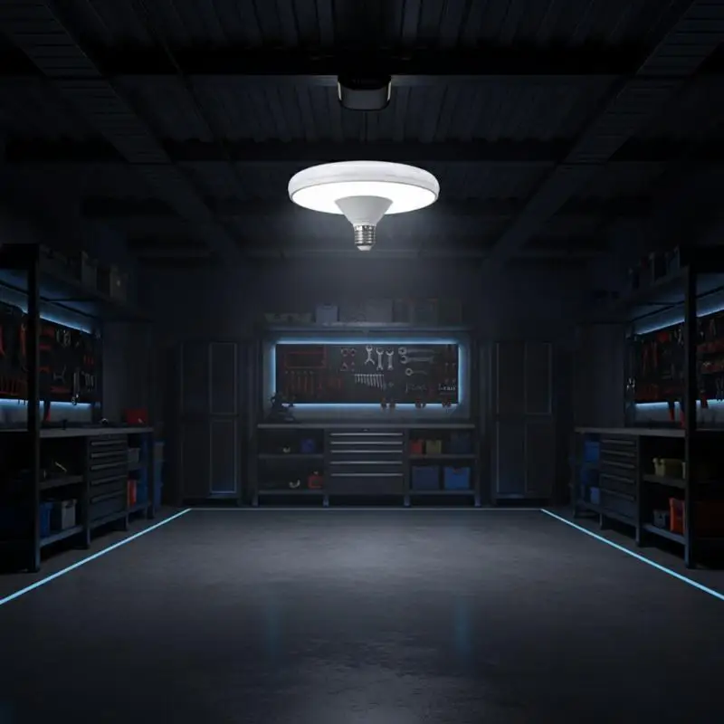 

1 шт. светодиодная лампа E27 в форме летающей тарелки, энергосберегающая, современное освещение для магазинов, хорошее качество